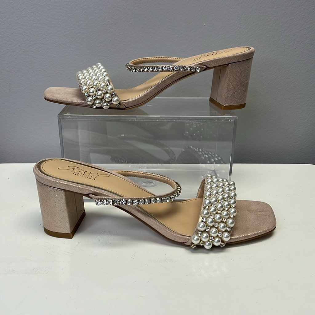 Jewel Bradley Mischa Orsen Pearl Block Heels | 7.5